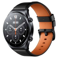 Умные часы Xiaomi Watch S1 46 мм Global для РФ, Black/Black leather strap + black fluoroplast strap