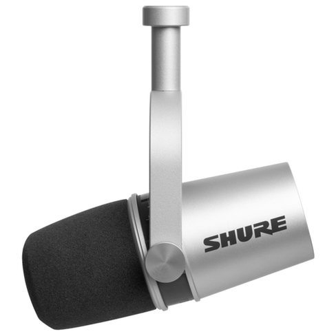 Микрофон проводной Shure MOTIV MV7, разъем: USB Type-C, серебристый, 1 шт