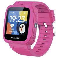 Детские умные часы Elari Findmykids Pingo Детские умные 2G-часы с GPS/ГЛОНАСС/LBS, кнопкой SOS и шагомером, розовый ELAR
