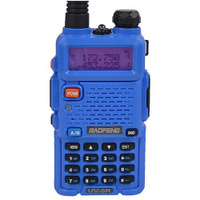 Рация Baofeng UV-5R Синяя, портативная радиостанция Баофенг для охоты и рыбалки с аккумулятором на 1800 мА*ч и радиусом