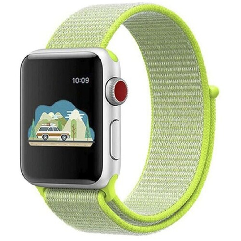 Универсальный нейлоновый ремешок для смарт-часов Xiaomi, Amazfit, Huawei, Samsung Galaxy Watch, Garmin 20 мм, салатовый