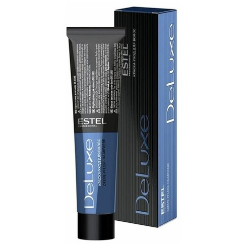 ESTEL De Luxe стойкая краска-уход для волос, 1/0 черный классический, 60 мл