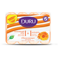 DURU Крем-мыло кусковое Soft sensations 1+1 Календула, 4 шт., 310 мл, 80 г