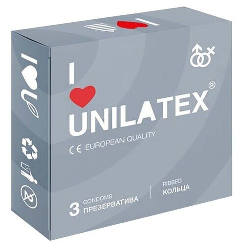 Презервативы Unilatex Ribbed, 3 шт.