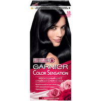 GARNIER Color Sensation стойкая крем-краска для волос, 1.0, Драгоценный черный агат, 110 мл