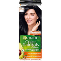 GARNIER Color Naturals стойкая питательная крем-краска для волос, 1+, Ультра черный, 112 мл