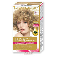 Miss Magic Luxe Colors Стойкая краска для волос c экстрактом крапивы, витамином F и кератином, 121 (8.3) золотисто-русый