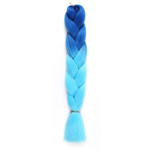 Queen Fair пряди из искусственных волос Zumba двухцветный, синий/голубой