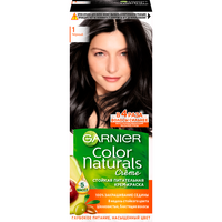 GARNIER Color Naturals стойкая питательная крем-краска для волос, 1 черный, 112 мл