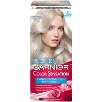 GARNIER Color Sensation Платиновые блонды стойкая крем-краска, 911 дымчатый ультраблонд, 110 мл