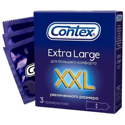 Презервативы Contex Extra Large, 3 шт. ЛРС Продактс Лтд