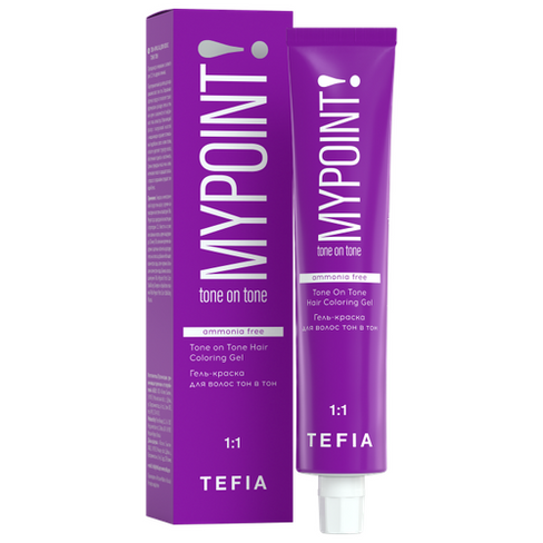 Tefia Mypoint гель-краска для волос Tone On Tone, 10.87 экстра светлый блондин коричнево-фиолетовый