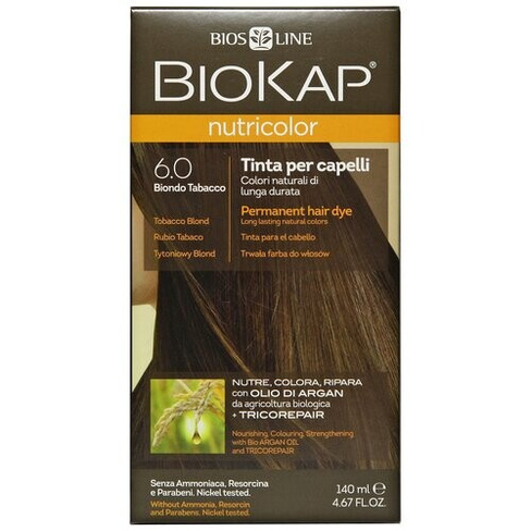 BioKap Nutricolor крем-краска для волос, 6.0 табачный, 140 мл