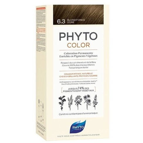 PHYTO PhytoColor краска для волос Coloration Permanente, 6.3 Темный золотистый блонд