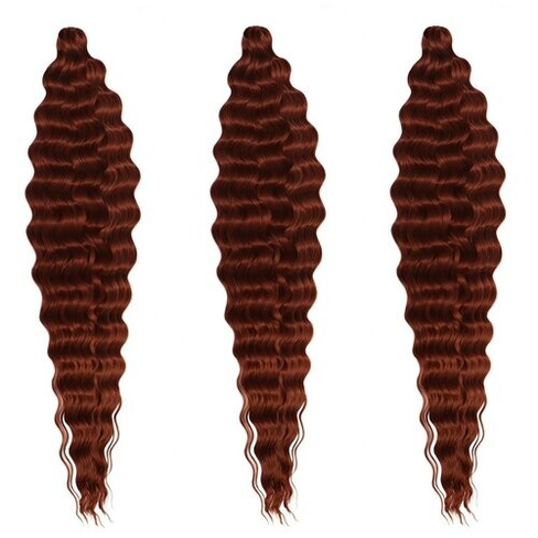 Queen Fair пряди из искусственных волос Мерида афрокудри двухцветные, бордовый/тёмно-рыжий