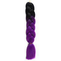 Queen Fair пряди из искусственных волос Zumba двухцветный, чёрный/светло-лиловый