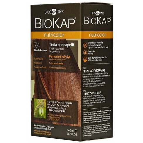 BioKap Nutricolor крем-краска для волос, 7.4 медный блондин, 140 мл