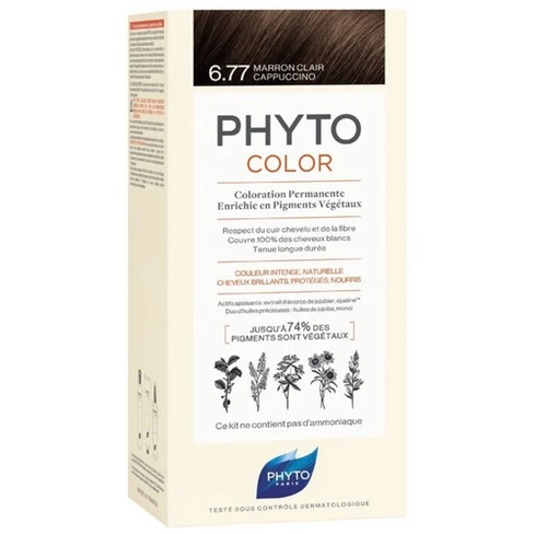 PHYTO PhytoColor краска для волос Coloration Permanente, 6.77 светлый каштан капучино