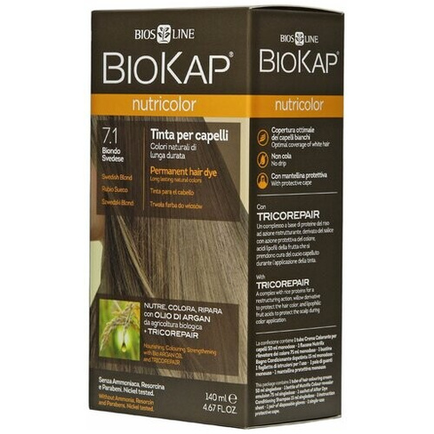 BioKap Nutricolor крем-краска для волос, 7.1 шведский блондин, 140 мл