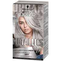 Got2b Metallics стойкая краска для волос, M71 серебристый металлик, 143 мл got2b