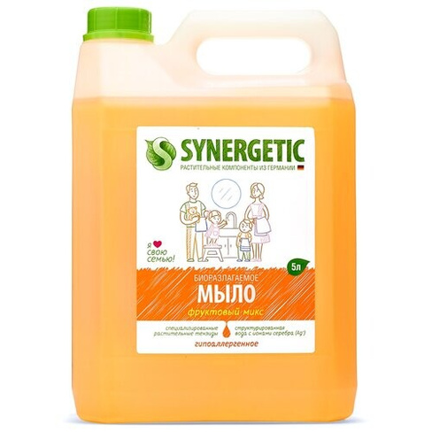 Synergetic Мыло жидкое Фруктовый микс фруктовый, 5 л, 4.99 кг