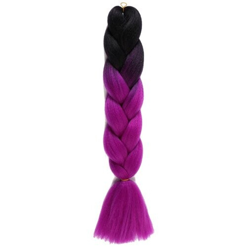 Queen Fair пряди из искусственных волос Zumba двухцветный, чёрный/фиолетовый