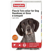 Beaphar ошейник от блох и клещей Flea & Tick для собак и кошек, 65 см, оранжевый 1 уп.
