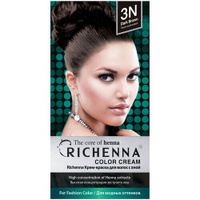 Richenna Крем-краска для волос с хной, 3N dark brown, 120 мл