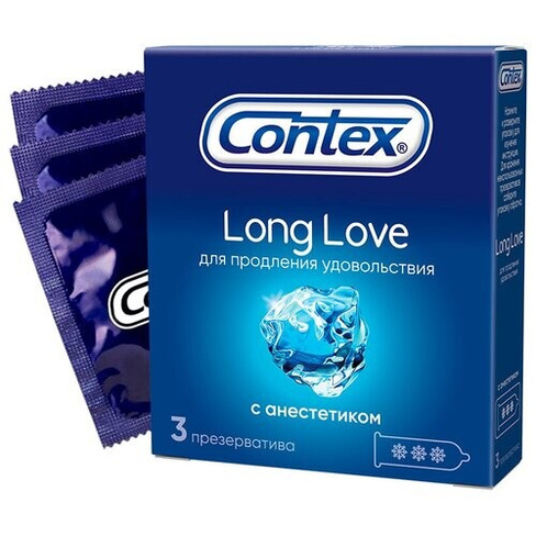 Презервативы Contex Long Love, 3 шт. Рекитт Бенкизер Хелскэар (ЮК) Лтд