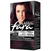 Fara Classic Стойкая крем-краска для волос, 502a, темно-рубиновый, 115 мл