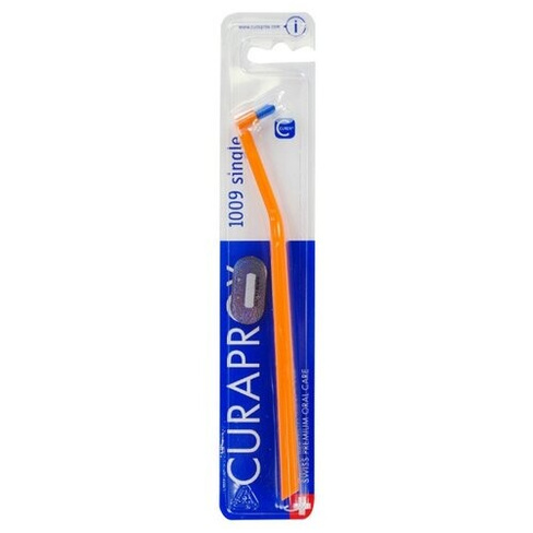Зубная щетка Curaprox CS 1009 single, оранжевый, диаметр щетинок 0.12 мм