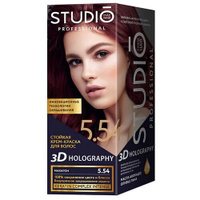 Essem Hair Studio Professional 3D Holography стойкая крем-краска для волос, 5.54 махагон