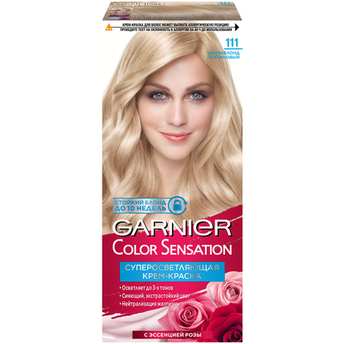 GARNIER Color Sensation Платиновые блонды стойкая крем-краска, 111, Ультра блонд платиновый