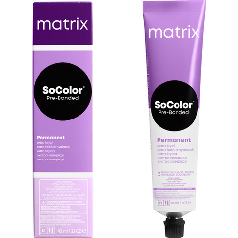 Matrix SoColor Pre-bonded стойкая крем-краска для седых волос Extra coverage, 505NA светлый шатен натуральный пепельный,