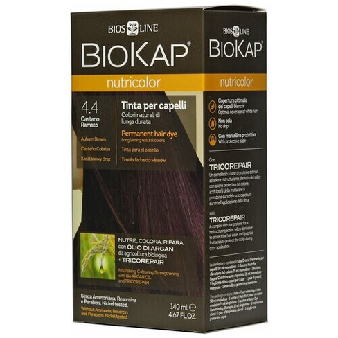 BioKap Nutricolor крем-краска для волос, 4.4 медно-коричневый, 140 мл