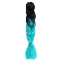 Queen Fair пряди из искусственных волос Zumba двухцветный, черный/морская волна