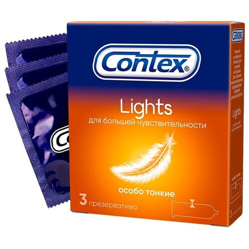 Презервативы Contex Lights, 3 шт. Рекитт Бенкизер Хелскэар (ЮК) Лтд