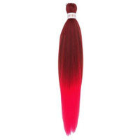Queen Fair пряди из искусственных волос Sim-Braids двухцветный, красный/розовый(#FR-3)