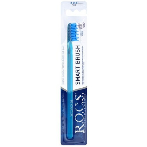 Зубная щетка R.O.C.S. Модельная, жесткая, синяя/синяя ЕвроКосМед-Ступино