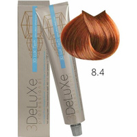 3Deluxe крем-краска для волос 3D Lux Tech, 8.4 светлый блондин медный
