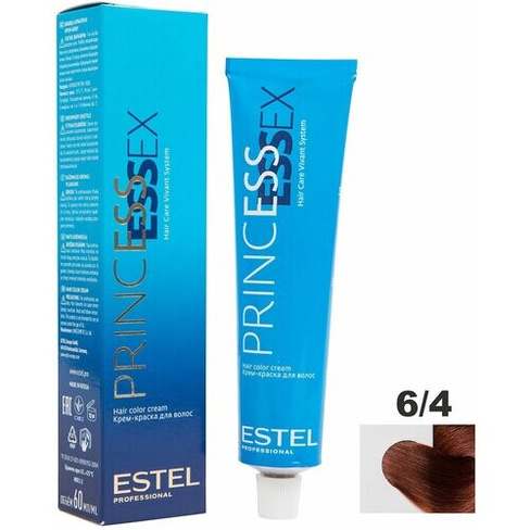 ESTEL Princess Essex крем-краска для волос, 6/4 темно-русый медный, 60 мл